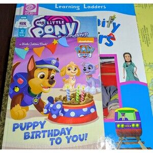 Children's Book & Comic Lot of 3: Paw Patrol, My Little Pony, Community Helpers